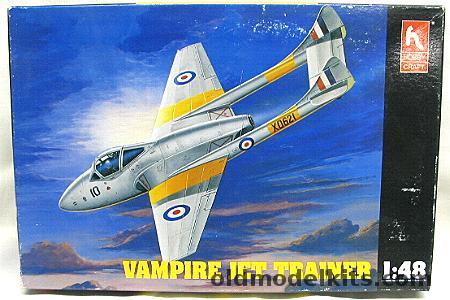 Hobby Craft 1/48 Vampire T.11 Jet Trainer - RAF / Swiss Air Force, HC1579 plastic model kit